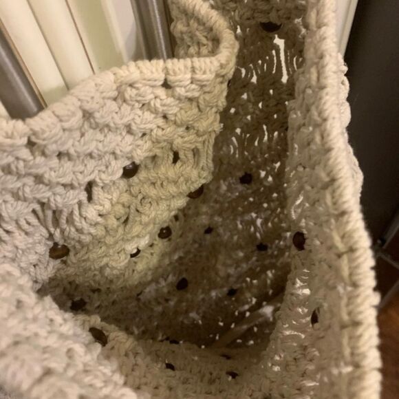 Beaded And Crocheted Large  Handbag - Picture 5 of 9